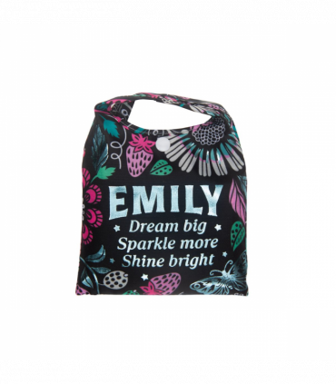 Pre-personalised Pack-Away Sparkle Shopper Bag - Emily