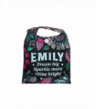 Pre-personalised Pack-Away Sparkle Shopper Bag - Emily