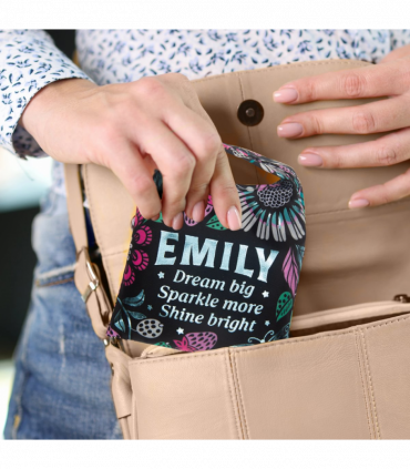 Pre-personalised Pack-Away Sparkle Shopper Bag - Emily