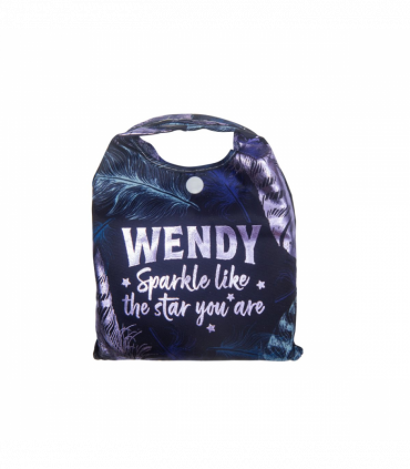 Pre-personalised Pack-Away Sparkle Shopper Bag - Wendy