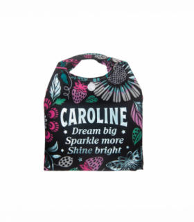 Pre-personalised Pack-Away Sparkle Shopper Bag - Caroline