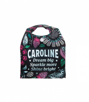 Pre-personalised Pack-Away Sparkle Shopper Bag - Caroline