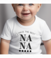 Personalised I Have the Best Nana Baby Vest, babygrow, Romper Sleepsuit, Bib