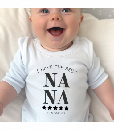 Personalised I Have the Best Nana Baby Vest, babygrow, Romper Sleepsuit, Bib
