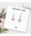 Birthstone Earrings & Birthday Girl Card | Birthday Gift For Her | Birthstone Birthday Gift | Birthday Gift for Friend | Birthday Gift UK