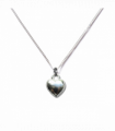Puff Heart Silver Necklace