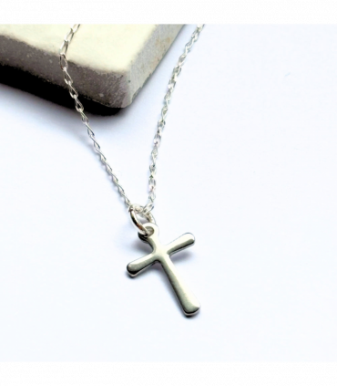 Silver Cross Charm Necklace