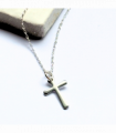 Silver Cross Charm Necklace