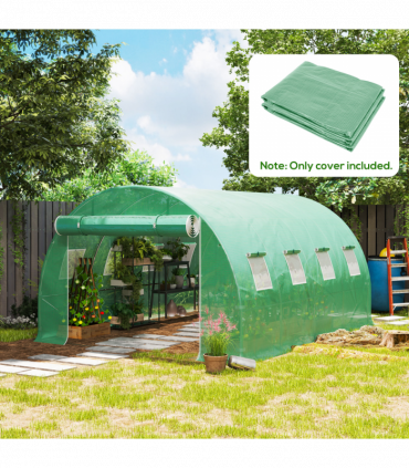 Outsunny 4 x 3 x 2m Greenhouse Replacement Cover ONLY for Tunnel Greenhouse