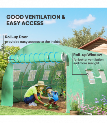 Outsunny 4 x 3 x 2m Greenhouse Replacement Cover ONLY for Tunnel Greenhouse