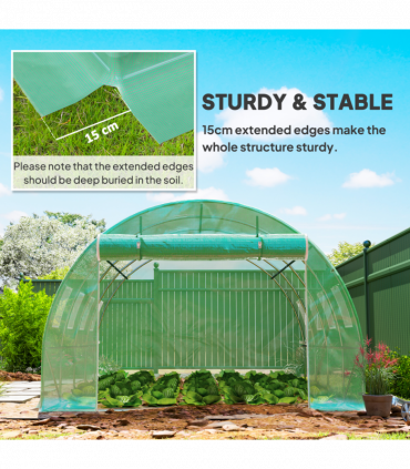 Outsunny 4 x 3 x 2m Greenhouse Replacement Cover ONLY for Tunnel Greenhouse