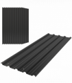Outsunny Pack of 12 Metal Roofing Sheets for Greenhouse, Black