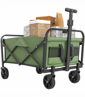 Outsunny 62L Festival Trolley, 120kg Heavy Duty Folding Trolley Cart, Green