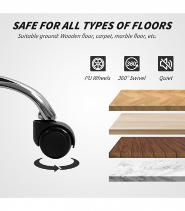 Vinsetto Office Chair for Desk, with Height Adjustable, Wheels, Black