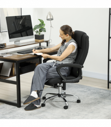 Vinsetto Office Chair for Desk, with Height Adjustable, Wheels, Black