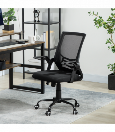 Vinsetto Mesh Swivel Office Chair Task Computer Chair w/ Lumbar Support, Black