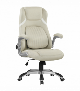 Vinsetto Fabric Office Desk Chair w/ Adjustable Height Tilt Function Beige
