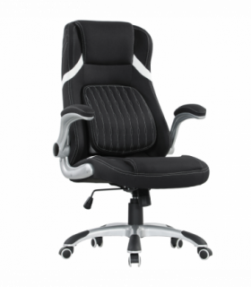 Vinsetto Fabric Office Desk Chair w/ Adjustable Height Tilt Function Black