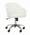 HOMCOM Vanity Chair for Desk, with Height Adjustable, Wheels, Cream