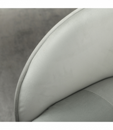 HOMCOM Vanity Chair for Desk, with Height Adjustable, Wheels, Grey