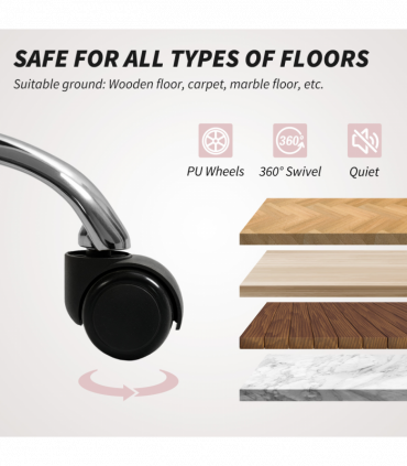 HOMCOM Armless Makeup Vanity Chair, Swivel Computer Chair, Pink