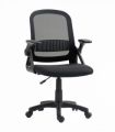 HOMCOM Ergonomic Swivel Computer Chair with Flip-up Armrests, Black