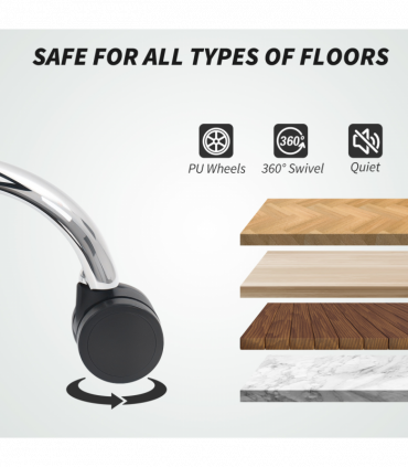 HOMCOM PU Leather Office Chair with Spring Padding, Swivel Wheels, Grey