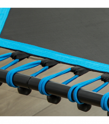 SPORTNOW 45" Fitness Trampoline with Adjustable Handle, LED Lights, Blue