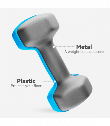 SPORTNOW Dumbbells Set with Storage Rack, 2 x 1kg, 2 x 3kg, 2 x 5kg, Pink