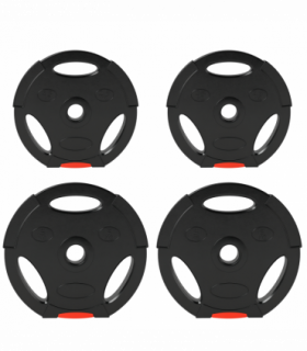 SPORTNOW Olympic Weight Plates Set for Home Gym, 2 x 5kg, 2 x 2.5kg, Black