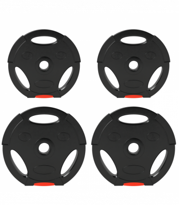 SPORTNOW Olympic Weight Plates Set for Home Gym, 2 x 5kg, 2 x 2.5kg, Black