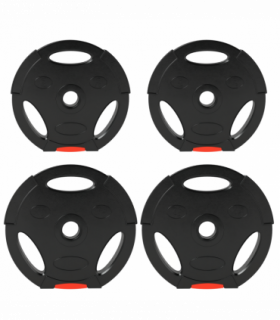 SPORTNOW Olympic Weight Plates Set for Home Gym, 2 x 7.5kg, 2 x 5kg, Black