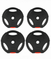 SPORTNOW Olympic Weight Plates Set for Home Gym, 2 x 7.5kg, 2 x 5kg, Black