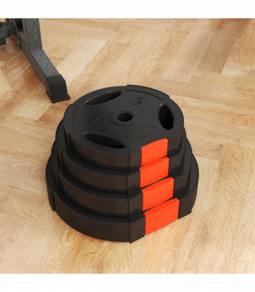 SPORTNOW Olympic Weight Plates Set for Home Gym, 2 x 7.5kg, 2 x 5kg, Black