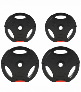 SPORTNOW Olympic Weight Plates Set for Home Gym, 2 x 10kg, 2 x 5kg, Black