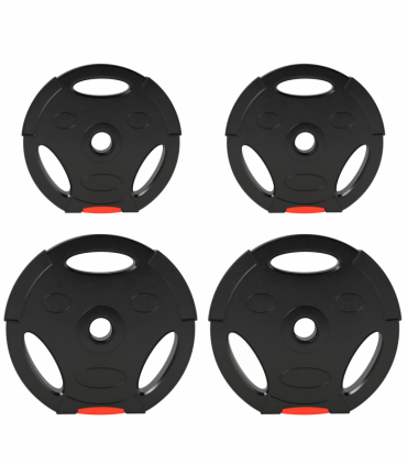 SPORTNOW Olympic Weight Plates Set for Home Gym, 2 x 10kg, 2 x 5kg, Black
