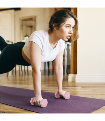 SPORTNOW 9kg Hex Dumbbells Set with Carry Case, 2 x 1kg, 2 x 1.5kg, 2 x 2kg