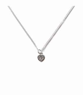 Cubic Zirconia Heart Silver Necklace
