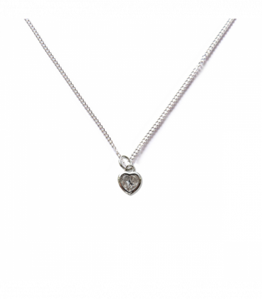 Cubic Zirconia Heart Silver Necklace