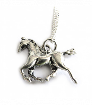 Horse Charm Silver Necklace