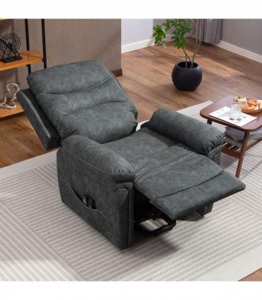 HOMCOM Massage Recliner Chair, Lift Chair with Heat, USB, Remote, Grey