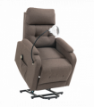 HOMCOM Linen Fabric Electric Recliner Chair with Remote Control, Brown