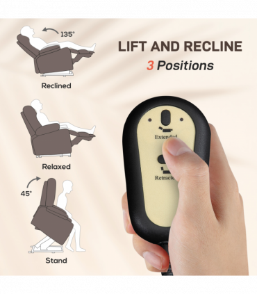 HOMCOM Linen Fabric Electric Recliner Chair with Remote Control, Brown