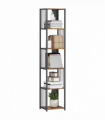 HOMCOM 5-Tier Bookshelf, Freestanding Display Storage Unit, Rustic Brown