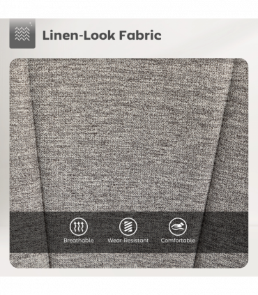 HOMCOM Swivel Bar Stools Set of 2 Height Adjustable Bar Chairs Grey