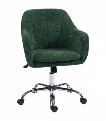 HOMCOM Modern Velvet Office Desk Chair for Bedroom, Living Room, Dark Green