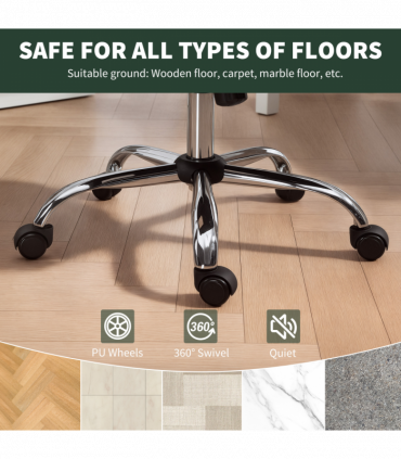 HOMCOM Modern Velvet Office Desk Chair for Bedroom, Living Room, Dark Green