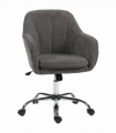 HOMCOM Modern Velvet Office Desk Chair for Bedroom, Living Room, Grey
