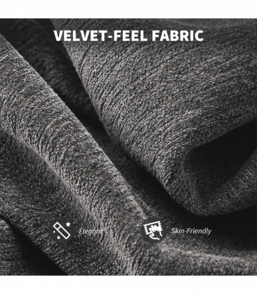 HOMCOM Modern Velvet Office Desk Chair for Bedroom, Living Room, Grey