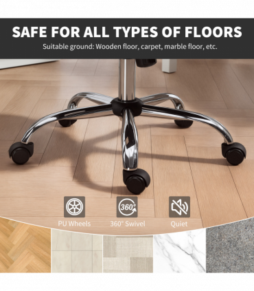 HOMCOM Modern Velvet Office Desk Chair for Bedroom, Living Room, Grey